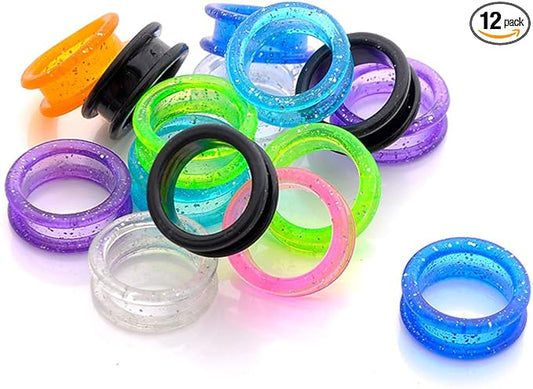 12Pcs Soft Silicone Scissors Finger Rings Grips Inserts Grooming Shear Thumb Inserts Finger Protector Ring Scissor Accessories for Barber Hair Cutting Scissors Pet Shears, Random Color