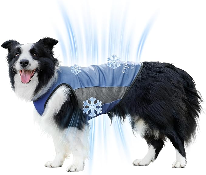 Dog Shirt, Lightweight Breathable Dog Cooling Vest Sun Protection Pet T-Shirts Quick Dry Soft Stretchy Reflective Label Pet Clothes - Small Medium Large Dogs (Water Drop 1PC, X-Large)