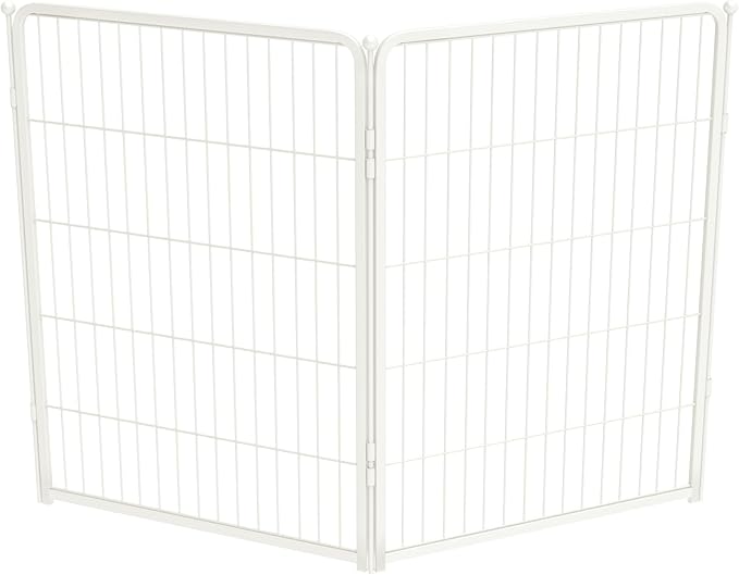 FXW Homeplus Dog Playpen for Indoor Use - Stress-Free and Safe Play, Heavy Duty 40 Inch 2 Panels Dog Pen for Medium and Large Dogs, White_atented