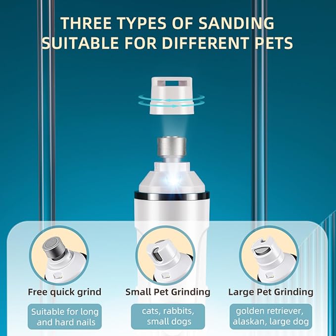 Dog Nail Clippers pet Nail Grinder for Dogs Nail Grinder for Dogs Quiet Dog Grooming Works on Large Medium Small Dogs & Cats It's a Great for pet Lovers