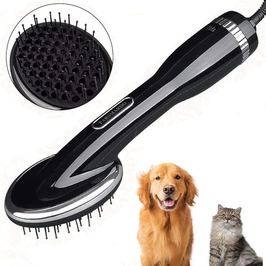 2 in 1 Pet Hair Dryer Blower with Brush 1000W Adjustable Temperature Slicker Shedding Brush for Hort Haired and Medium Small Coated Breeds