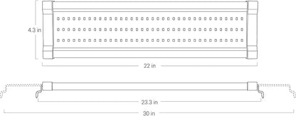 NICREW ClassicLED Gen 2 Aquarium Light, 18 Watts, Dimmable LED Fish Tank Light with 2-Channel Control, White and Blue LEDs, Size 24 to 30 Inch