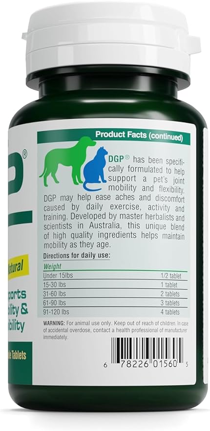 American BioSciences DGP, All-Natural Joint Supplement for Dogs - Joint Support with Turmeric, Boswellia Extract & More - Quick Effect for Pet Mobility Support - 180 Chewable Tablets (Pack of 3)
