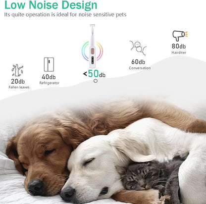 Dog Paw Trimmer, Electric Dog Clippers with LED Light, Rechargeable Low Noise Pet Hair Trimmer for Grooming, Cordless Pet Paw Trimmer, Pet Hair Shaver for Small Dogs Cats