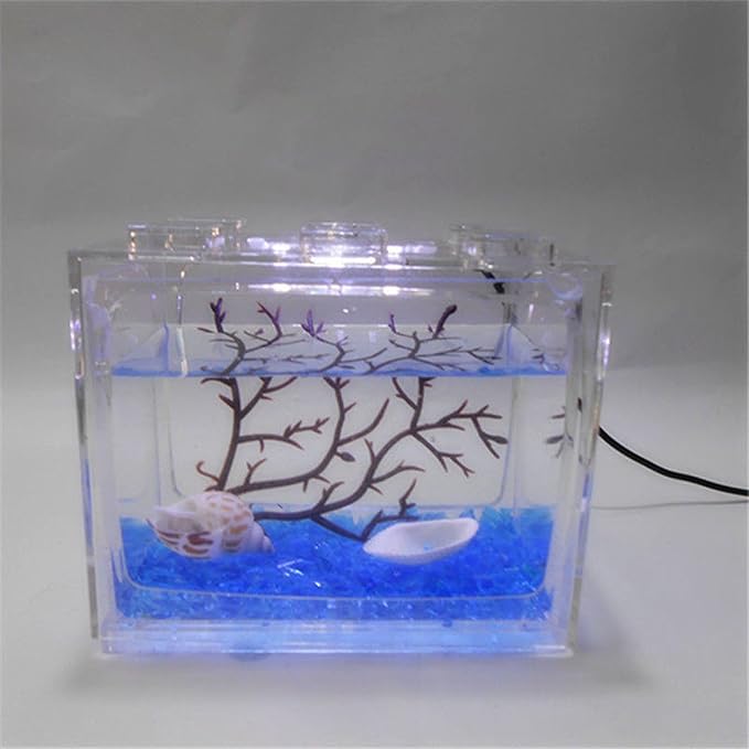 Flylin 4PCs 5V USB Aquarium Light, Smal Decoration LED Lighting Lamp, Aquarium Water Plant Light for Desktop Fish Tank Indoor Water Garden (White)