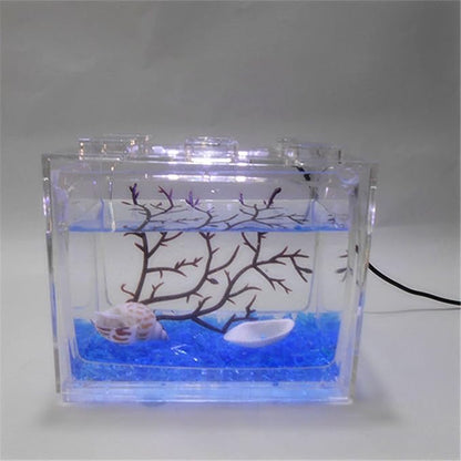 Flylin 4PCs 5V USB Aquarium Light, Smal Decoration LED Lighting Lamp, Aquarium Water Plant Light for Desktop Fish Tank Indoor Water Garden (White)