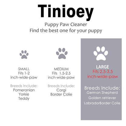 Dog Paw Cleaner for Large Dogs (with 3 Towels & Dog Bath Brush), Dog Paw Washer, Muddy Paw Cleaner, Pet Foot Cleaner