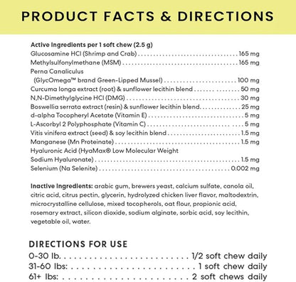 The Pets Table 8-in-1 Soft Chews Chicken Flavored All in One Supplement for Dogs - Dog Multivitamin Supports Mobility, Gut & Heart, 50 Chews