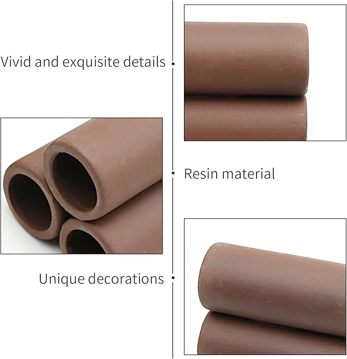 2 pcs Ceramic Fish Tank Accessories, Fish House, Aquarium Hideout, Swim Holes Aquatic, Aquarium Cave, Ceramic Decoration for Freshwater and Saltwater Fish Tank (Pipe)