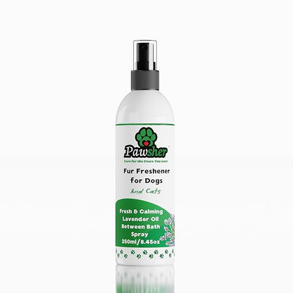Premium Fur Freshener | Dog Spray & Deodorizer Perfume | Refreshing & Calming Lavender Scent for in Between Baths | Odor Eliminating for Dogs & Cats | 8.45 oz