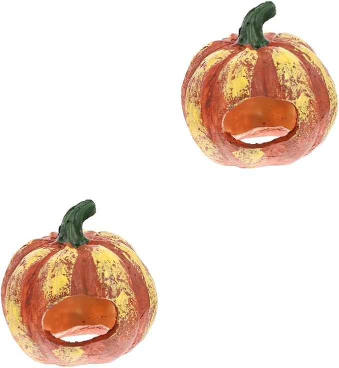 2pcs Resin Fish Cave Wear-Resistant Decorative Aquarium Decor for Fall Aquarium Decor