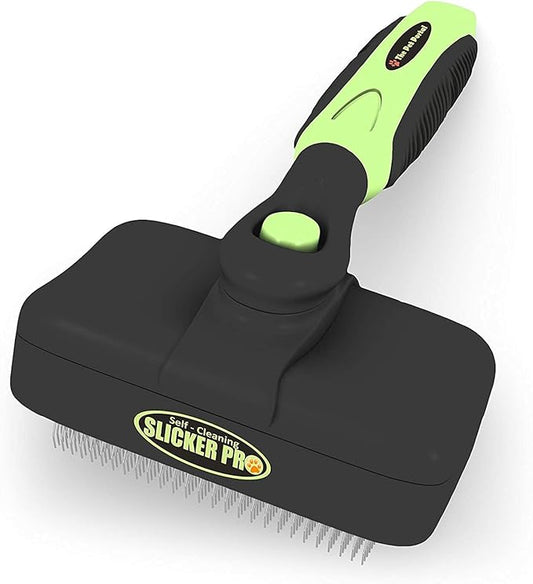 Self Cleaning Dog Brush for Shedding Slicker Brush Cat Long Haired Pet Brush Grooming Deshedding Supplies - Medium to Large Pets