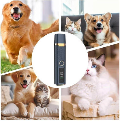 Dog Nail Grinder Upgraded-Professional 3-Speed Dog Nail Trimmers Electric with Super Quiet & Low Vibration, 2 LED Lights, 2 Grinding Wheels, Rechargeable Nail Clippers for Small to Large Pets