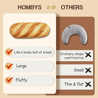 HOMBYS Large Dog Pillow for Large, Medium & Small Dogs, Cute Baguette Designs Dog Claming Pillow for Neck Support, Improve Anxiety Relief-20"x7.5"x4"