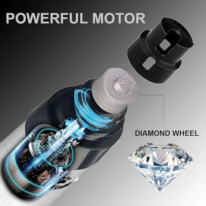 Pet Nail Grinder,Dog Nail Grinder Pet Nail Trimmer Low Noise 2 Speed 3 Ports Rechargeable Cordless Painless Paws Grooming & Smoothing for Small Medium Large Dogs & Cats
