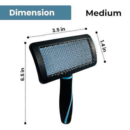 Dog Slicker Brush for Dogs, Perfect for (Goldendoodles, Labradoodles, Poodles), Groom Like a Professional, Fluff Detangle Style - Removes Loose Fur, Tangles and Undercoat (Medium)
