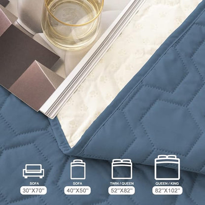 Waterproof and Non-Slip Dog Bed Cover and Pet Blanket Sofa Pet Bed Mat ï¼_ar Incontinence Mattress Protectors Furniture Couch Cover for Most Cats Dogs, Petsï¼52x82- Navy Blueï¼