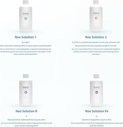 Plant Fertilizer for Aquarium Plants - Liquid Fertilizer with Nitrogen, Phosphorus, Potassium, Magnesium to Promote Growth & Photosynthesis in Aquatic Environments - Neo Solution 1, 300ml