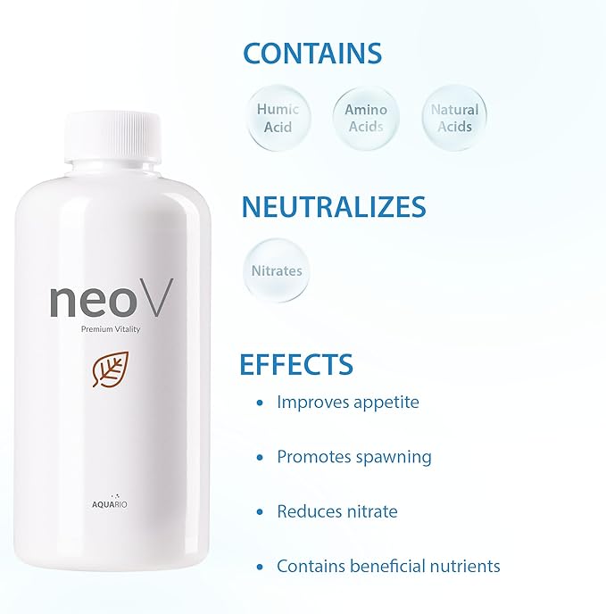 Neo V - Liquid Conditioner for Freshwater Fish Tank, Enhances Fish Health, Stabilizes Aquarium Water Quality, Ideal for Aquascaping - Water Conditioner for Aquarium Tank - 1000ml