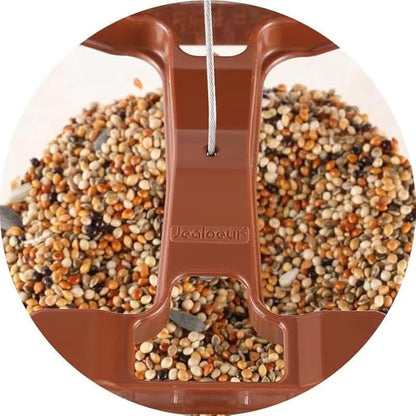 Bird Feeders for Outdoors Hanging Bird Feeder Wild Birds Seed, Brown 2 Pack
