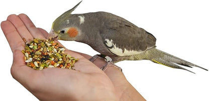 Birds LOVE All Natural Garden Blend Bird Food for Medium Birds - Cockatiels, Green Cheek Conures, Ringneck Parakeets and Small Quakers 2lb