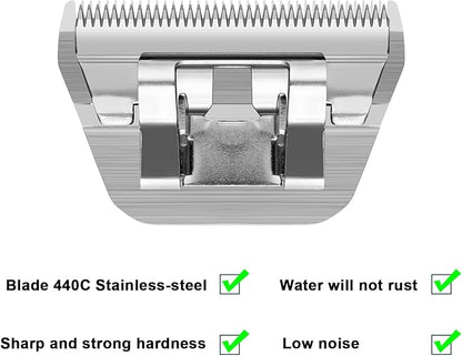 30W Detachable Dog Grooming Wide Blades,Compatible with Andis,Oster A5,Wahl KM10 Series Clippers,Cut Length 1/50(0.5mm)