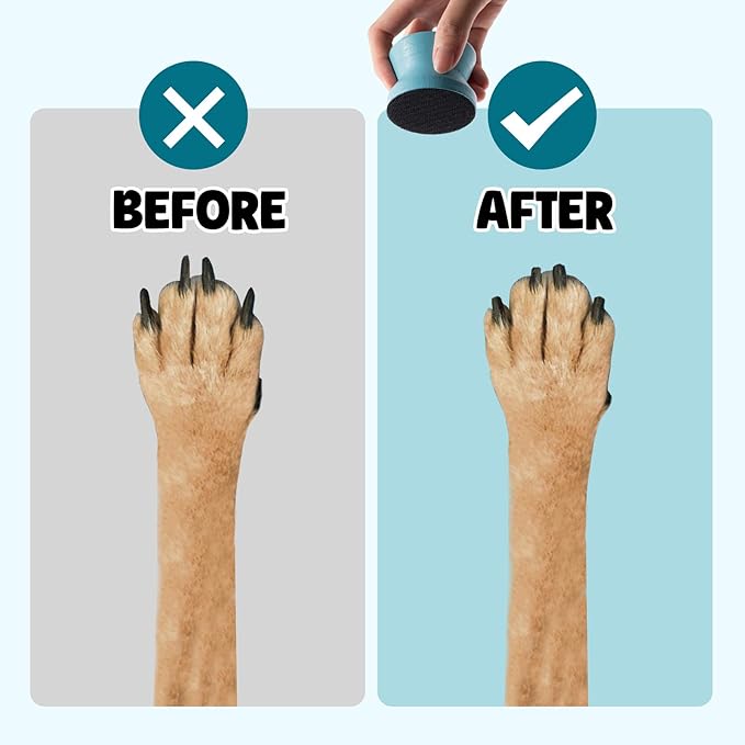 Dog Nail File with 4pcs Replaceable Sandpaper Portable Dog Nail Scratch Board Small Dog Nail File Wood Dog Nail Scratch Pad for Puppy