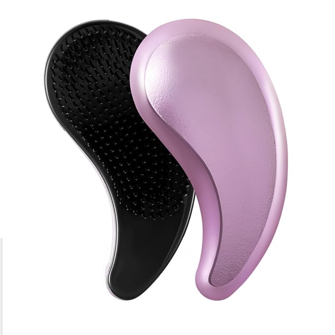 Small Dog Brush- Grooming Tool for Teddy, Yorkies, Maltese, Shih Tzu, Chihuahua - Puppy Hair Brush (Electroplating Purple)