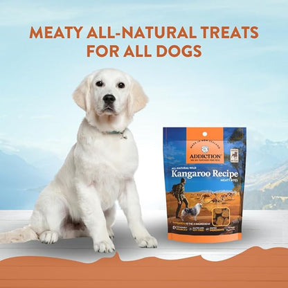 Addiction Meaty Bites All Life Stages Grain-Free Premium Kangaroo Dog Treats - 4 Ounces