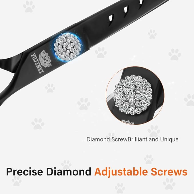 7 Professional Straight Dog Grooming Scissors  Sharp Stainless Steel Pet Shears for Dogs & Cats, Full-Body Hair Trimming Tool for Groomers & Home Use