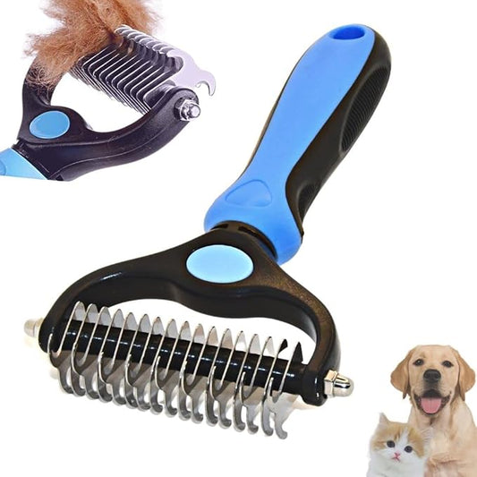 PetsFriend Dog Brush & Cat Brush Undercoat Brush for Medium & Long Hair, Hair Remover for Healthy Coat, Removal of Undercoat and Tents, Massage Effect & Grooming
