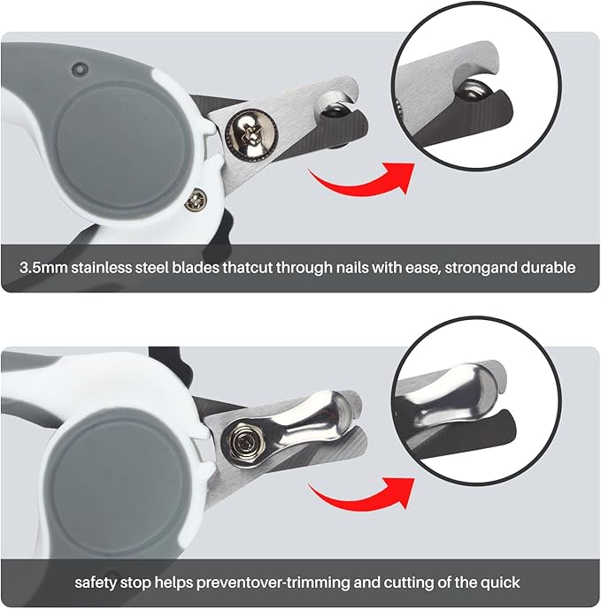 Pet Nail Clippers, Dog Nail Trimmers with Safety Guard to Avoid Excessive Cutting Nails, Dog Grooming Clippers has a Variety of Colors Suitable for Dogs, Cats and Other Petsï¼_reyï¼