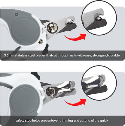 Pet Nail Clippers, Dog Nail Trimmers with Safety Guard to Avoid Excessive Cutting Nails, Dog Grooming Clippers has a Variety of Colors Suitable for Dogs, Cats and Other Petsï¼_reyï¼