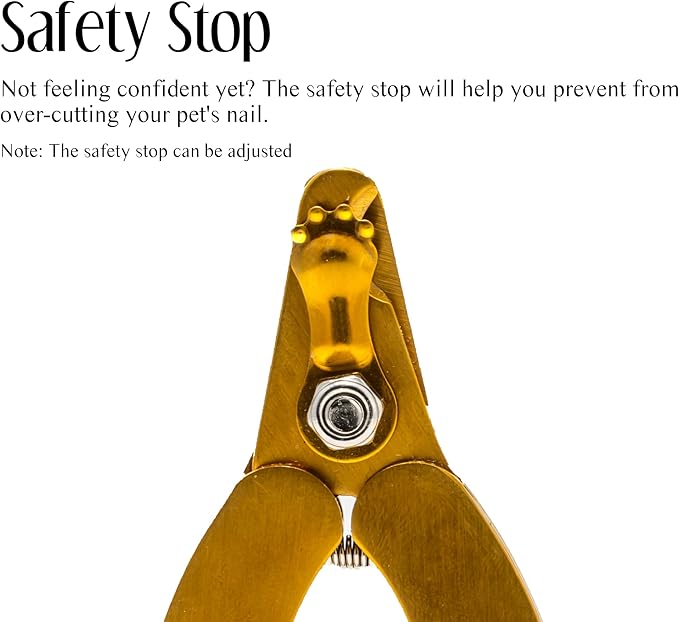 Professional Luxury Stainless Steel Dog Nail Clipper with Faux Leather Case, includes Safety Guard for Easy and Precise Cutting to Avoid Over Cutting, Designed for Small Medium Large Pets