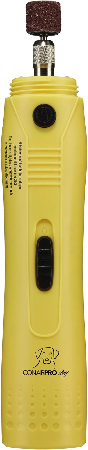 CONAIRPROPET Dog & cat Nail Grinder Cordless for Professional Grooming at-Home with LED Lights and Attachments Included