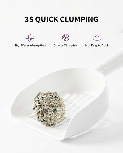 PETKIT Mixed Cat Litter Fast Clumping, Flushable, Ultra Absorbent, 100% Natural Ingredients Litter, Water Dissolvable, Really Dust-Free, Low Tracking Bentonite Tofu Litter (7.9lb×2 Bags)