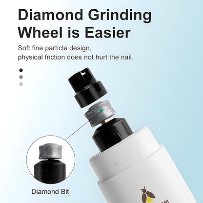 Dog Nail Grinder Quiet Nail Trimmer Electric Rechargeable pet Nail Grinder cat Nail Grinder with 5 led Shadow Free Light 2 Speed for Small Medium Large Dogs and Cats Last for 4 Hours