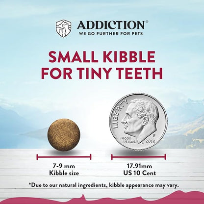 Addiction Viva La Venison All Life Stages Small Breed Grain-Free Premium Venison Dry Dog Food Crafted in New Zealand - 3.3 lbs. Grain-Free/Gluten-Free Kibbles for Small Dogs