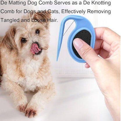 1PCS Pet Knotting Comb, 2024 New De Knotting Comb for Dog, Cat Knotting Comb, 3 In1 Multifunctional Massage Hair
