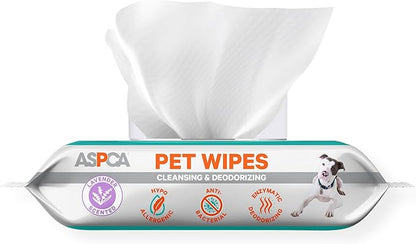 Grooming Wipes Hypoallergenic for Dogs & Cats of All Ages, Cleansing & Deodorizing - Lavender Scented - 100pk