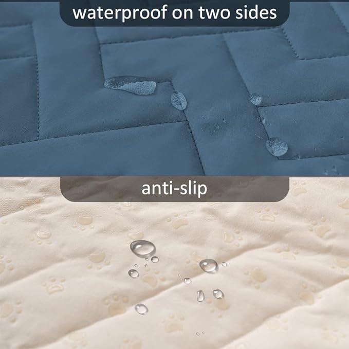 fuguitex Waterproof Dog Bed Cover Couch Cover for Pet Anti-Slip Cat Mat Pet Pad Blanket for Sofa Chair Recliner Bed Furniture Protrctor