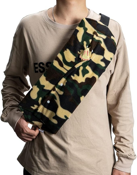 Bearded Dragon Sling Carrier, Small Animal Bag for Lizards and Small Reptile with Adjustable Strap, Breathable Material and Stable Triangular Joint Design (Forest Color)