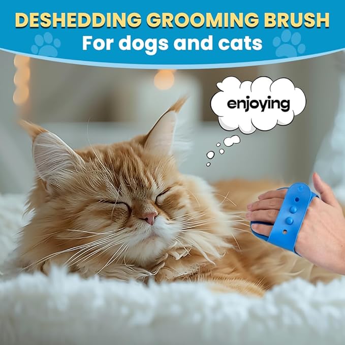 3PCS Dog Bath Brush | Dog Scrubber for Bath | Dog Shampoo Brush | Dog Washing/Shower Brush, Suitable for Short/Long Haired Dogs, Dog Brush for Shedding, Bathing, Massaging & Grooming (Blue Blue Green)