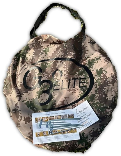 3-Piece Mesh & Nylon Cat/Dog Tent Set, Tunnel Connects Two Houses, Digital Camo Gray, Carrying Case (Green Digital camo)