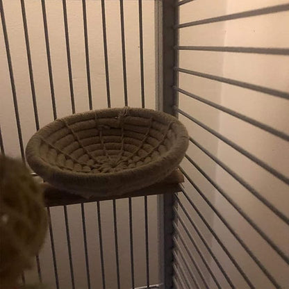 Orgrimmar Handmade Cotton Rope Bird Nest Breeding Nest Hatch House Cage for Budgie Parakeet Cockatiel Parakeet Conure Canary Finch Lovebird Small Parrot (1 PC)