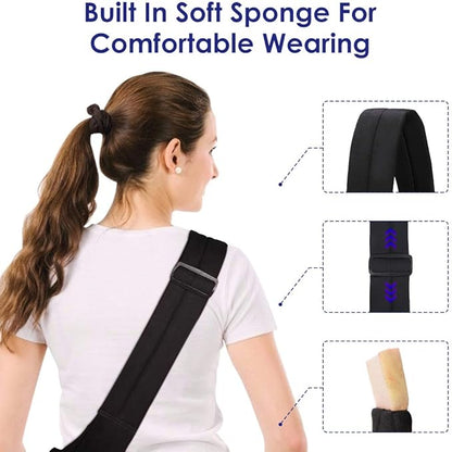 Dog Padded Papoose Sling, Small Pet Sling Carrier Hands Free Carry Adjustable Shoulder Strap Reversible Tote Bag with a Pocket Safety Belt Dog Cat Traveling Subway