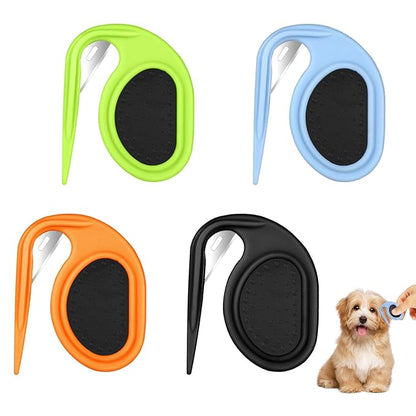 4pcs Pet Knotting Combs, Cat Knotting Detangler Comb with Stainless Steel Blade, Pet Dematting Combs Dog Knotting Blade Comb Hair Grooming Tool for Dogs Kitten Puppy