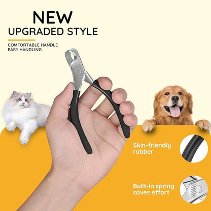 Dog Nail Trimmers Premium Sharp & Safe Dog Nail Clippers Stainless Steel Material Built-in Spring Cat Nail Clipper Cut Nail Like Butter Nail Clippers for Dogs with Nail File and Whetstone