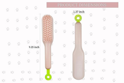 Stretchable Puppy Brush ï¼ Soft Dog Brush - Gentle Grooming Brush for Small Dogs, Perfect for Yorkie, Shih Tzu, Maltipoo ï¼_og Hair Remover Brush (Pink)