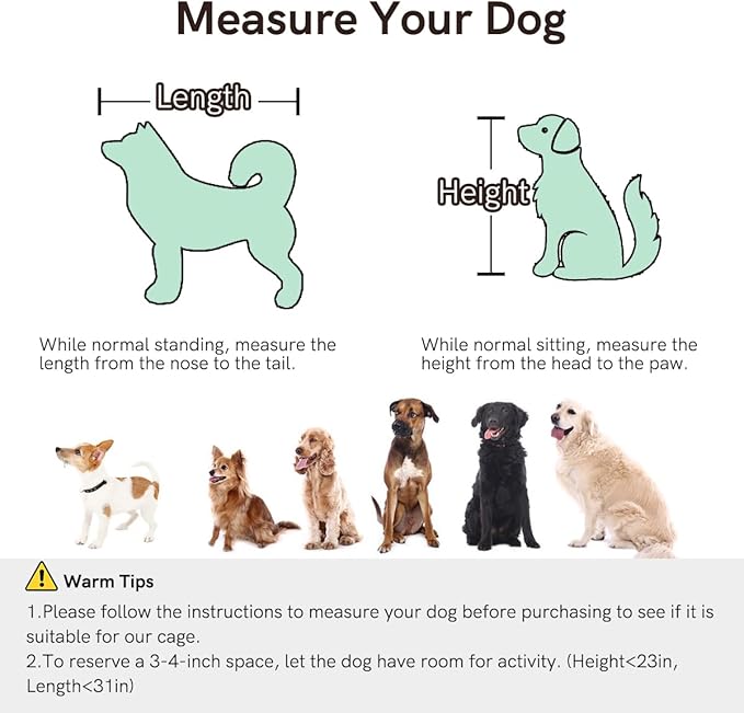 Snowtaros Dog Crate Furniture, 36.6 Inch Large Dog Crate with Drawers, Wooden Dog Kennel Indoor for Small Medium Large Dogs, Heavy Duty Dog Crate End Table with Double Doors